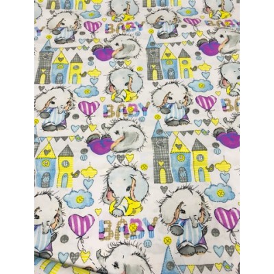 Польский хлопок 50*160 см Слоники Baby